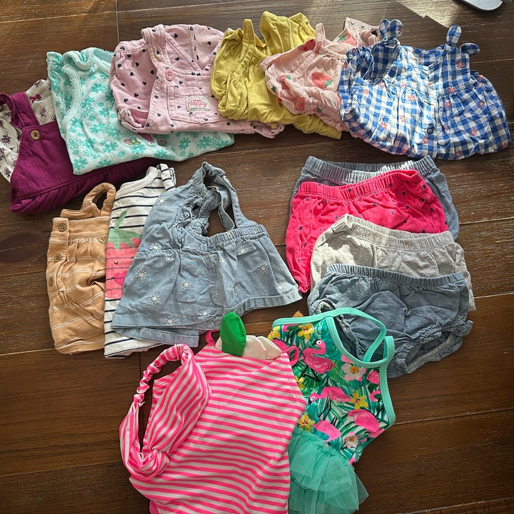 Baby Girl Summer Clothing Bundle, Size 0-3 Months
